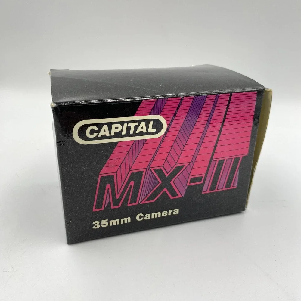 Capital MX-III 35mm Film Camera Brand New Open‎ Box with Case Hot Shoe Strap